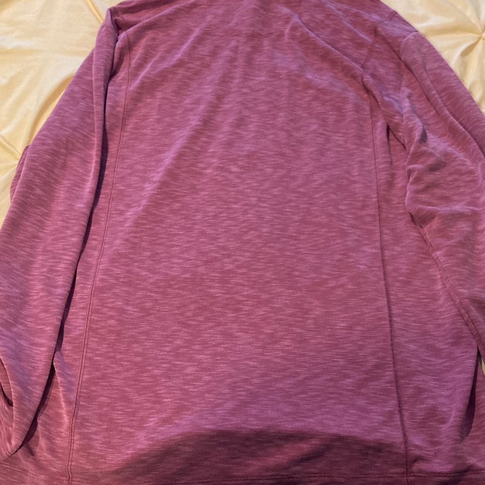 Tommy Bahama Men's Heathered Wine Quarter-Zip Pullover - Picture 7 of 7